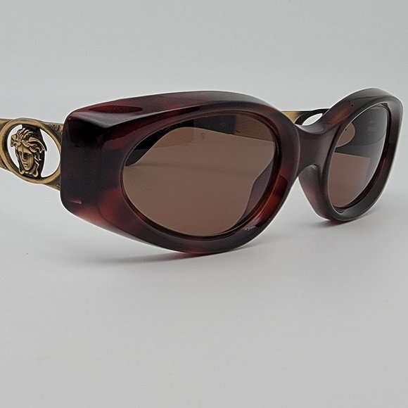 Versace Mod. 494/A Col. 900 Tortoise Gold Medusa Frame Brown Lens Sunglasses main image 14